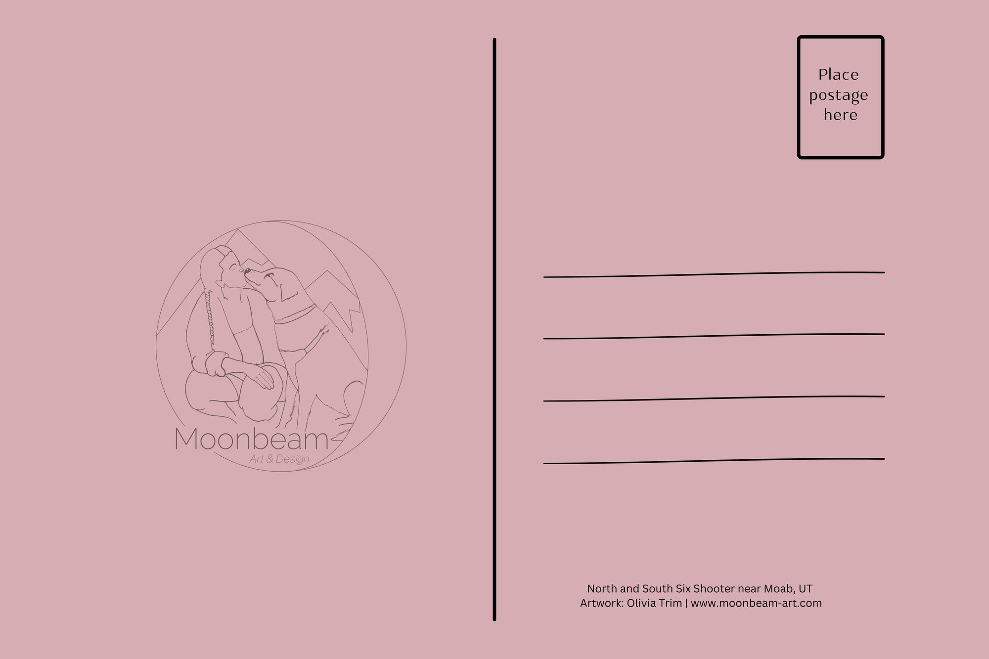 North and South Six Shooter Postcard