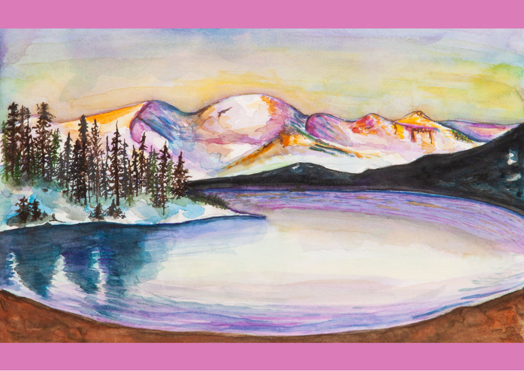 Sunset on Mt. Massive Greeting Card