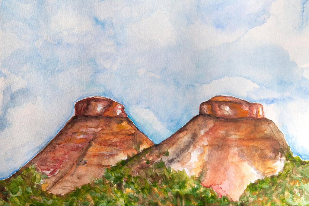 Twin Buttes Postcard