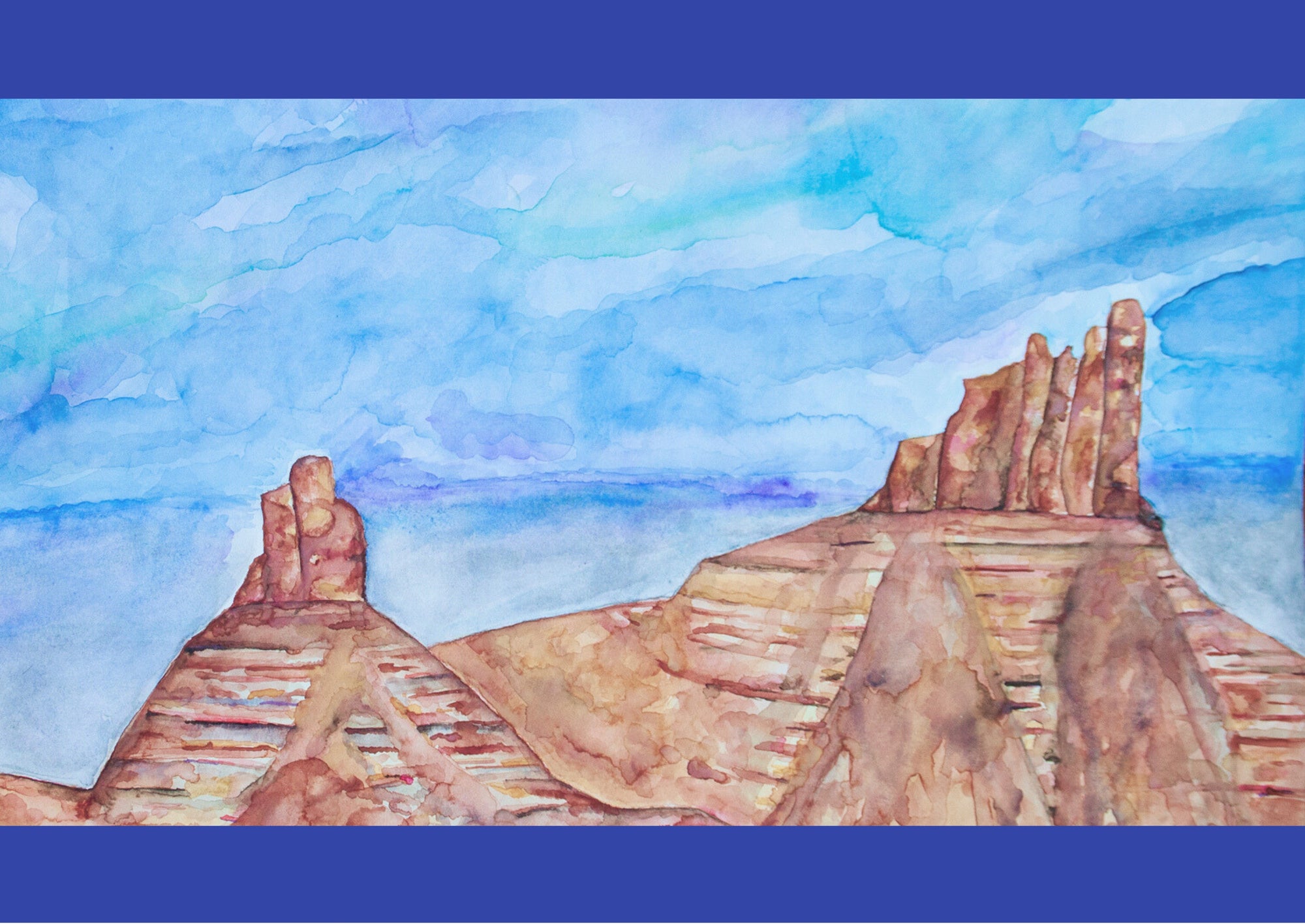 North and South Six Shooter Greeting Card