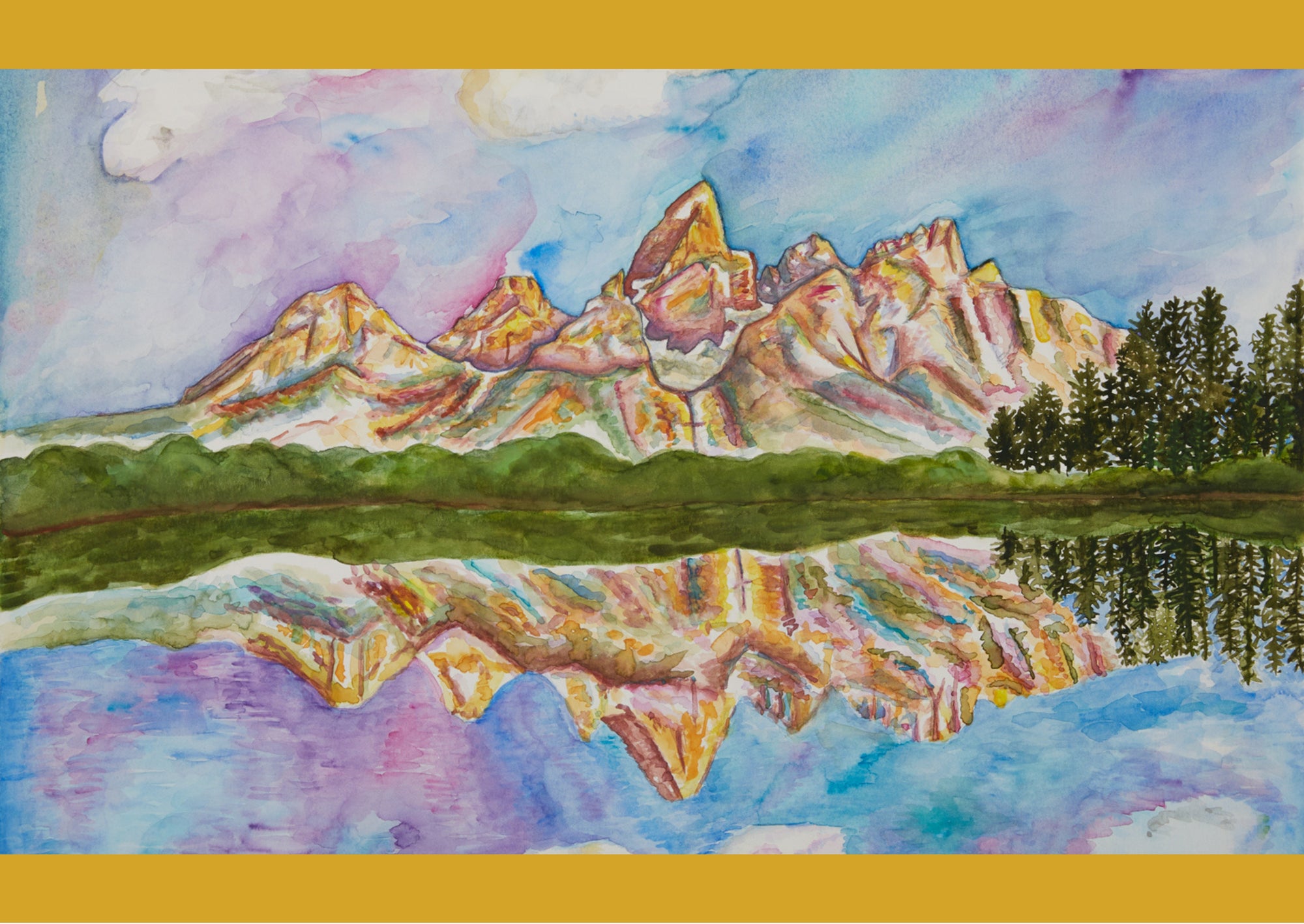 Teton Reflection Greeting Card