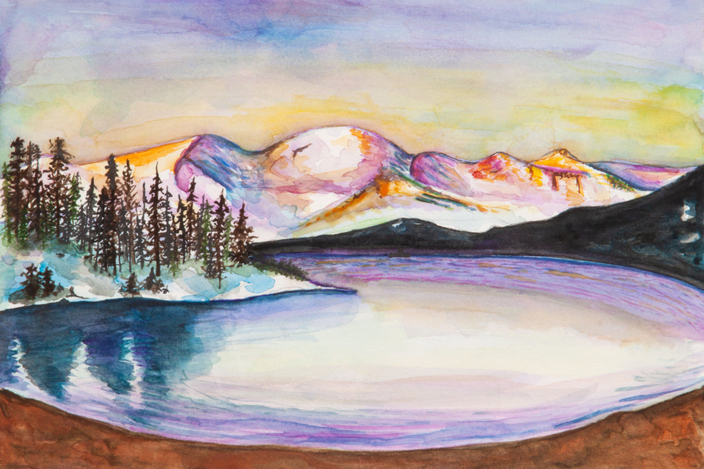 Sunset on Mt. Massive Postcard