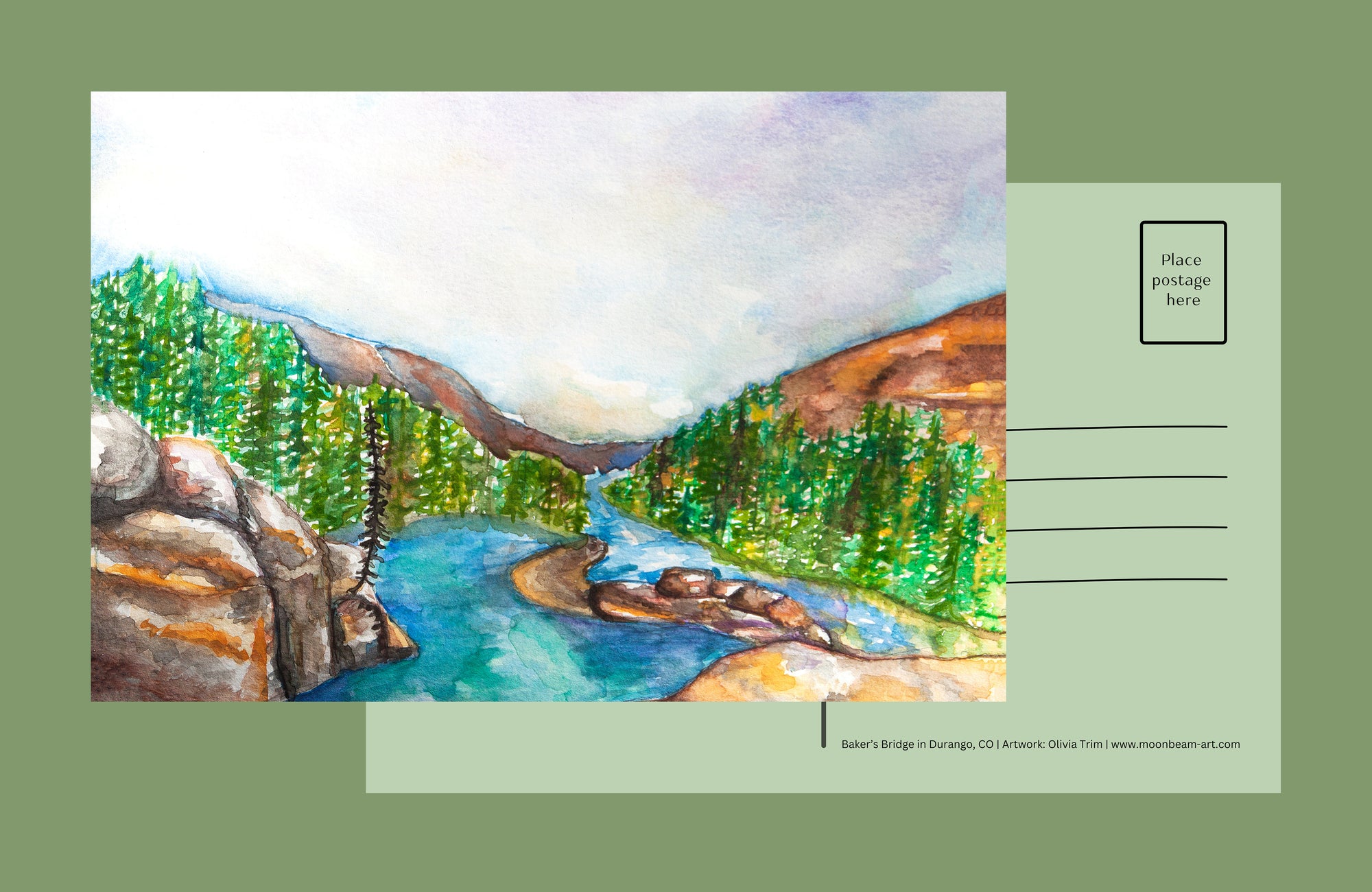 Animas River Postcard