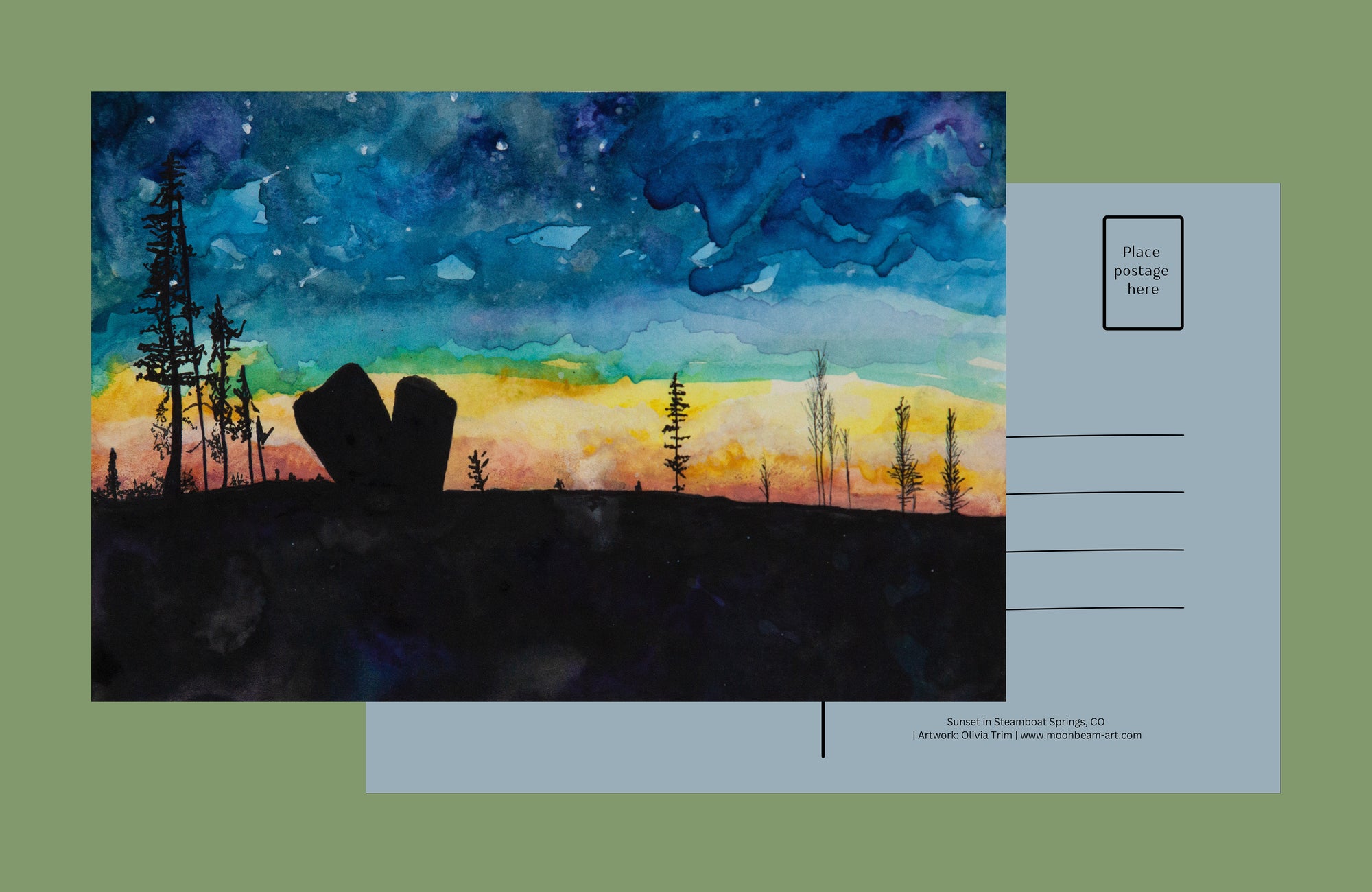 Colorado Sunset Postcard