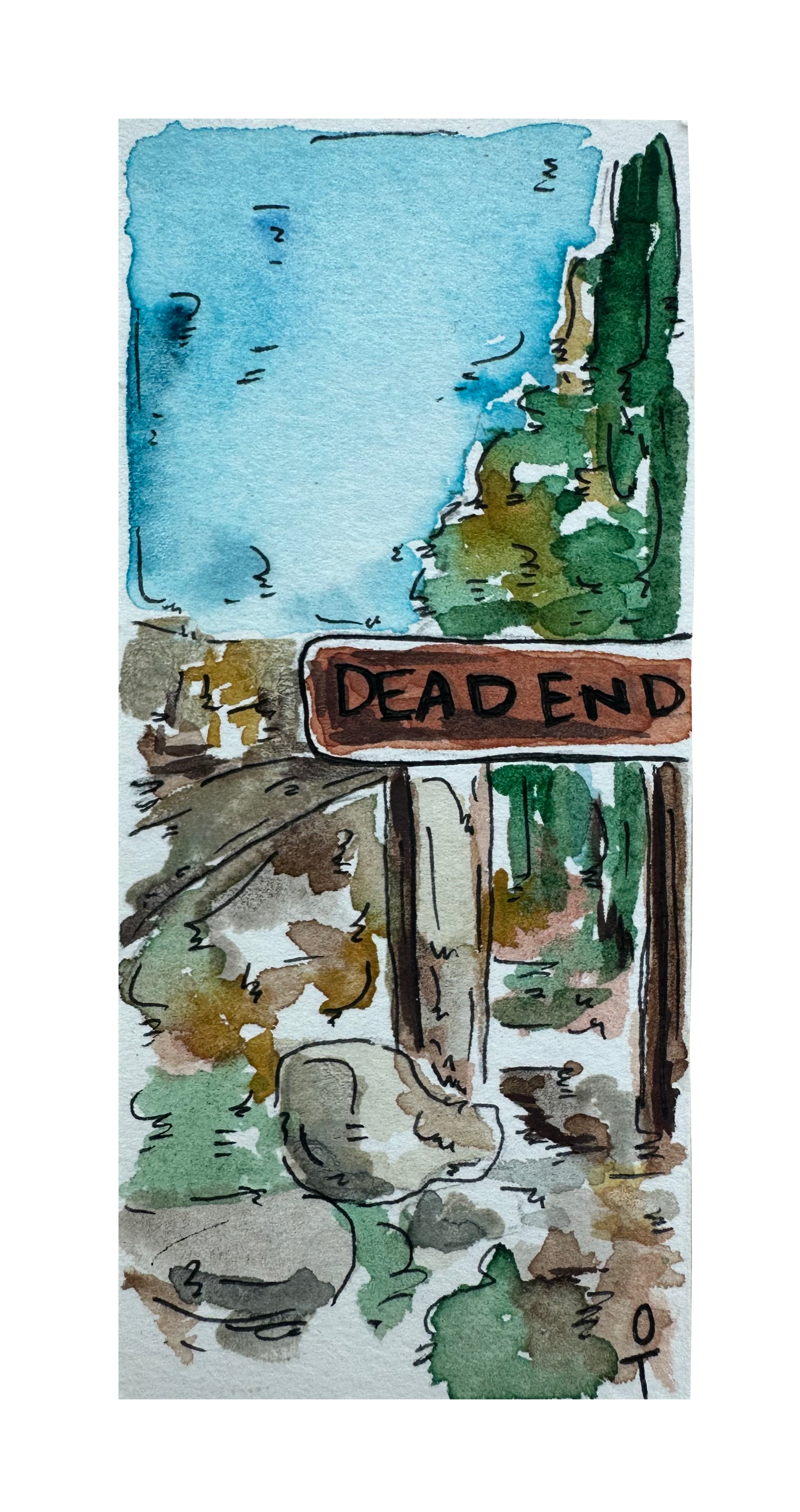 Dead End Road Mini Original Painting