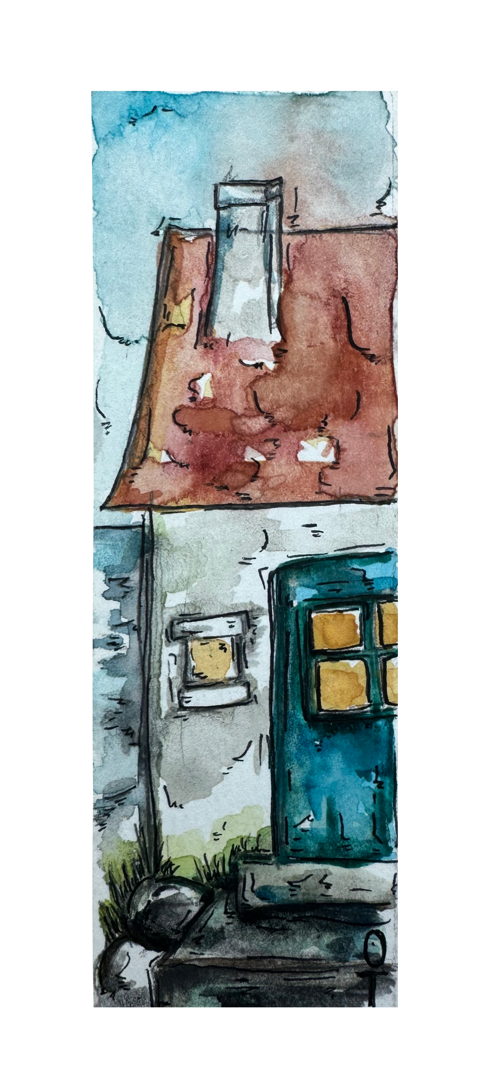 Seaside Cottage Mini Original Painting