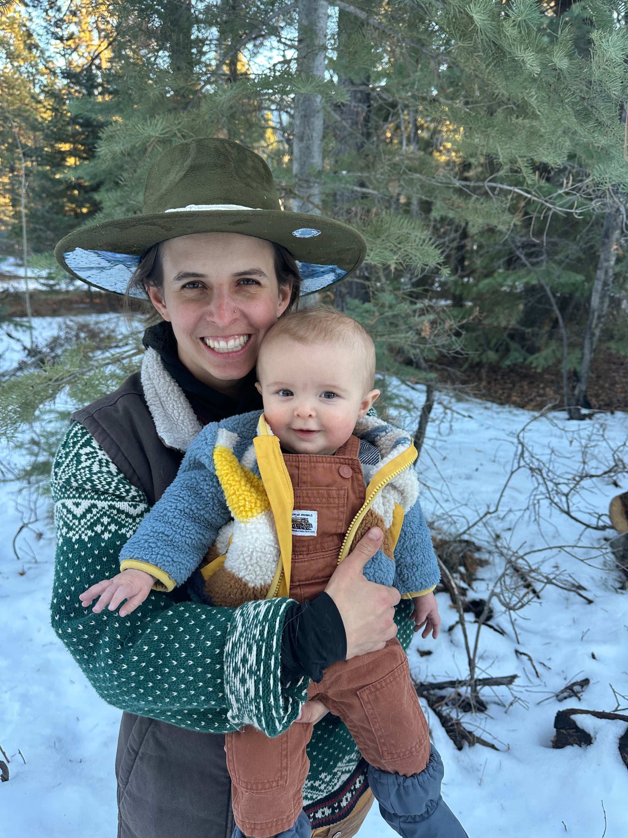 Winter Scene Original Painted Hat