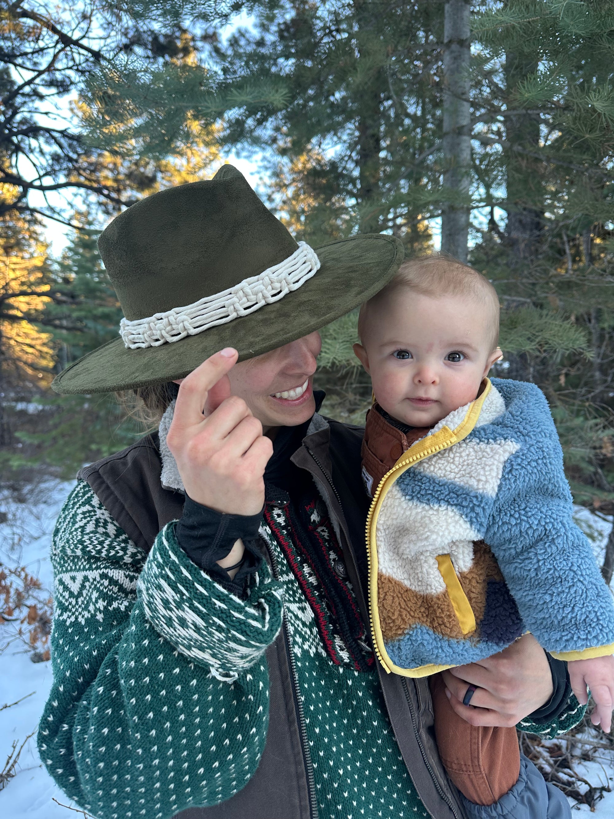 Winter Scene Original Painted Hat