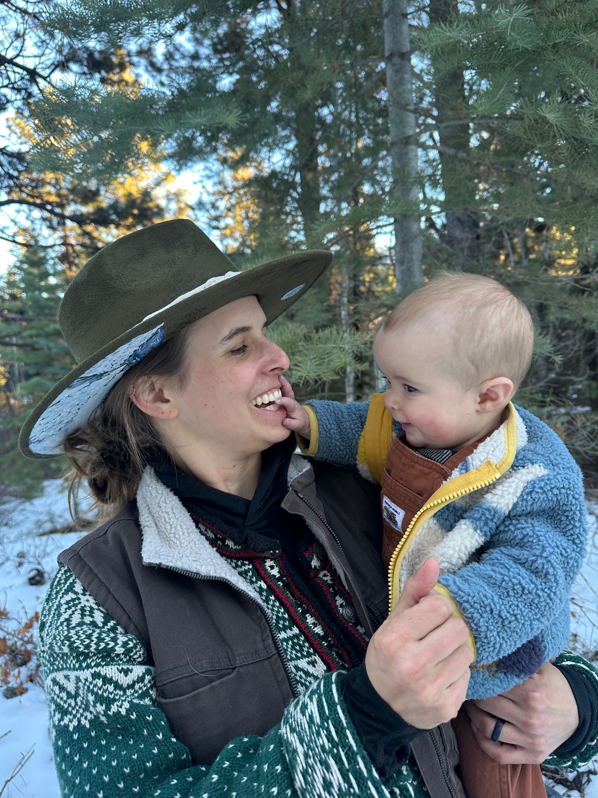 Winter Scene Original Painted Hat