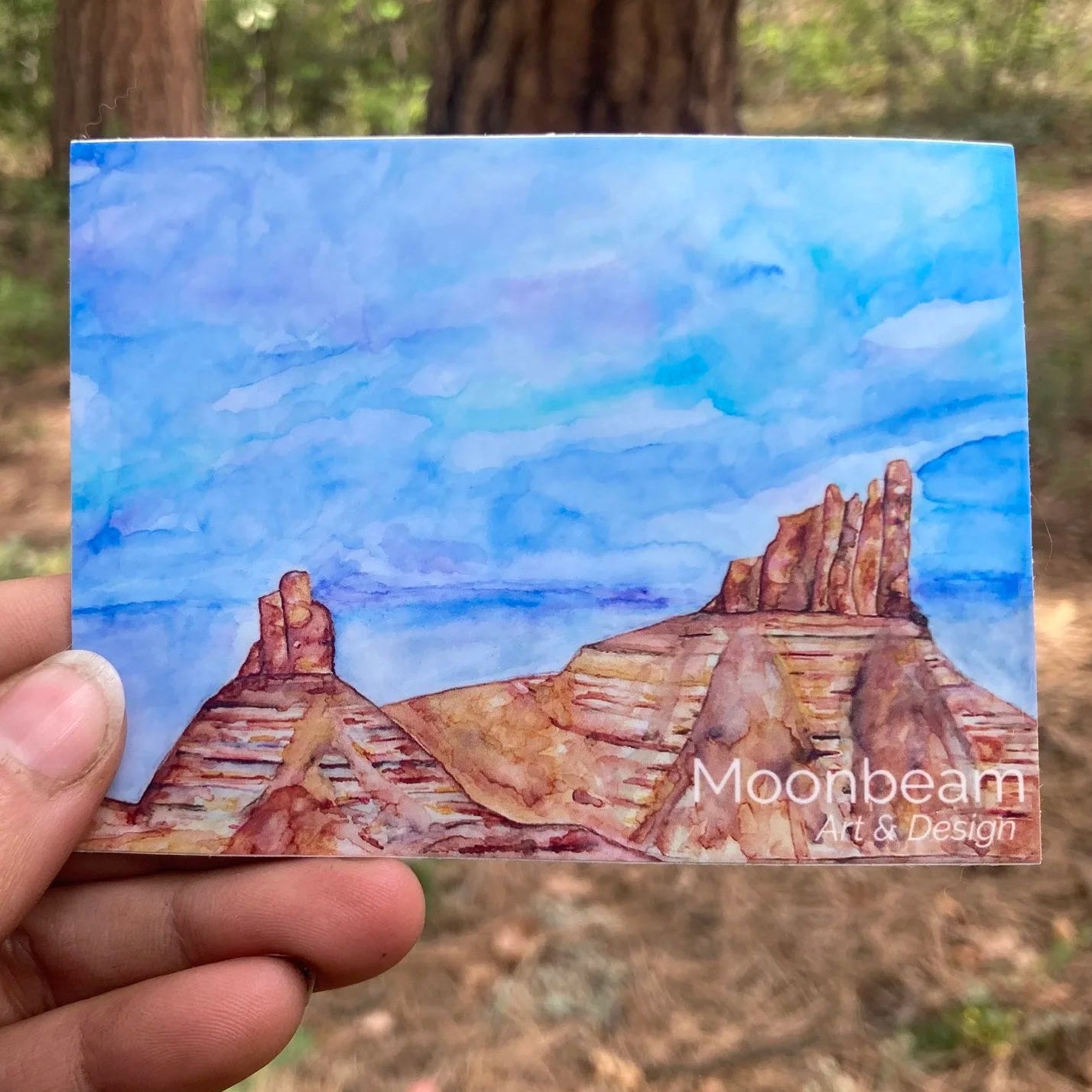 North and South Six Shooter Sticker