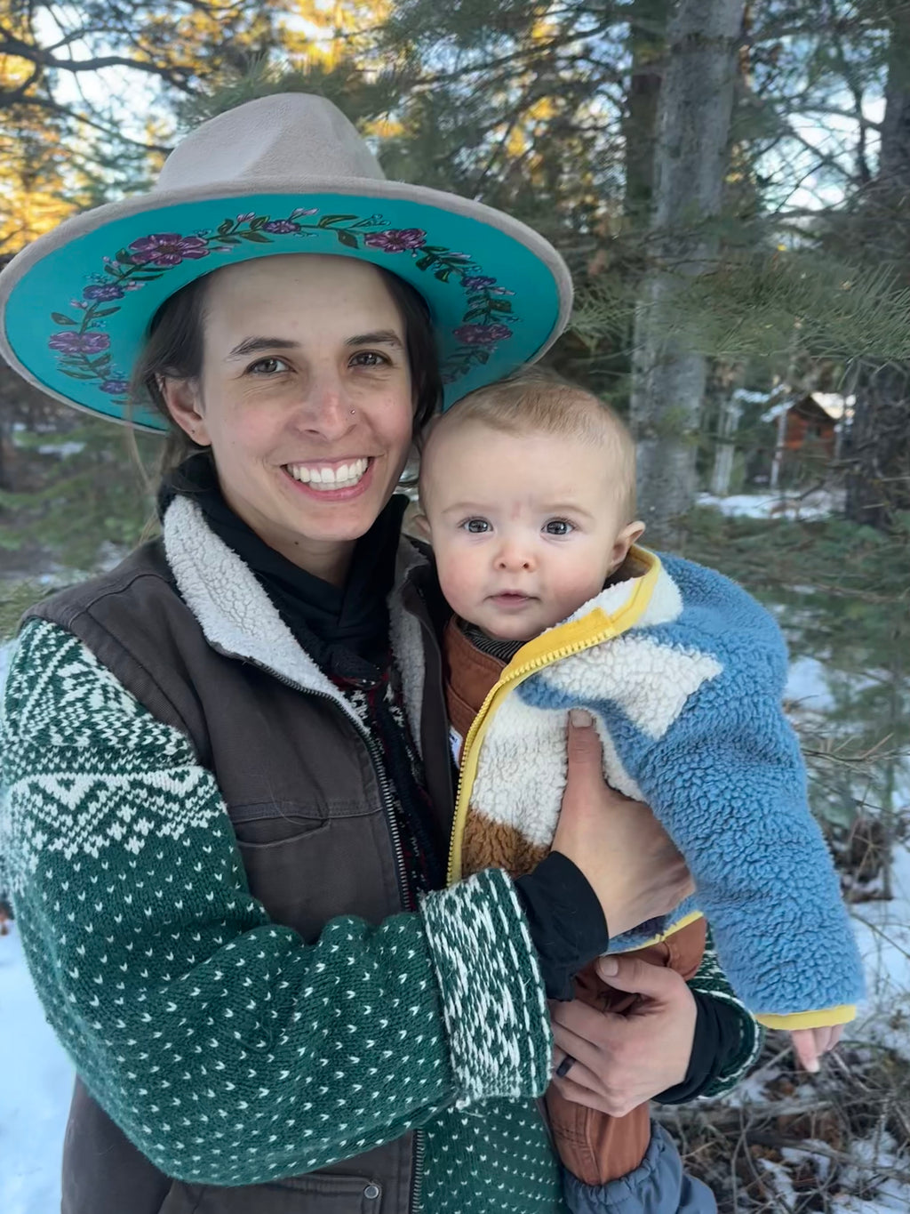 Flowers No. 1 Original Painted Hat