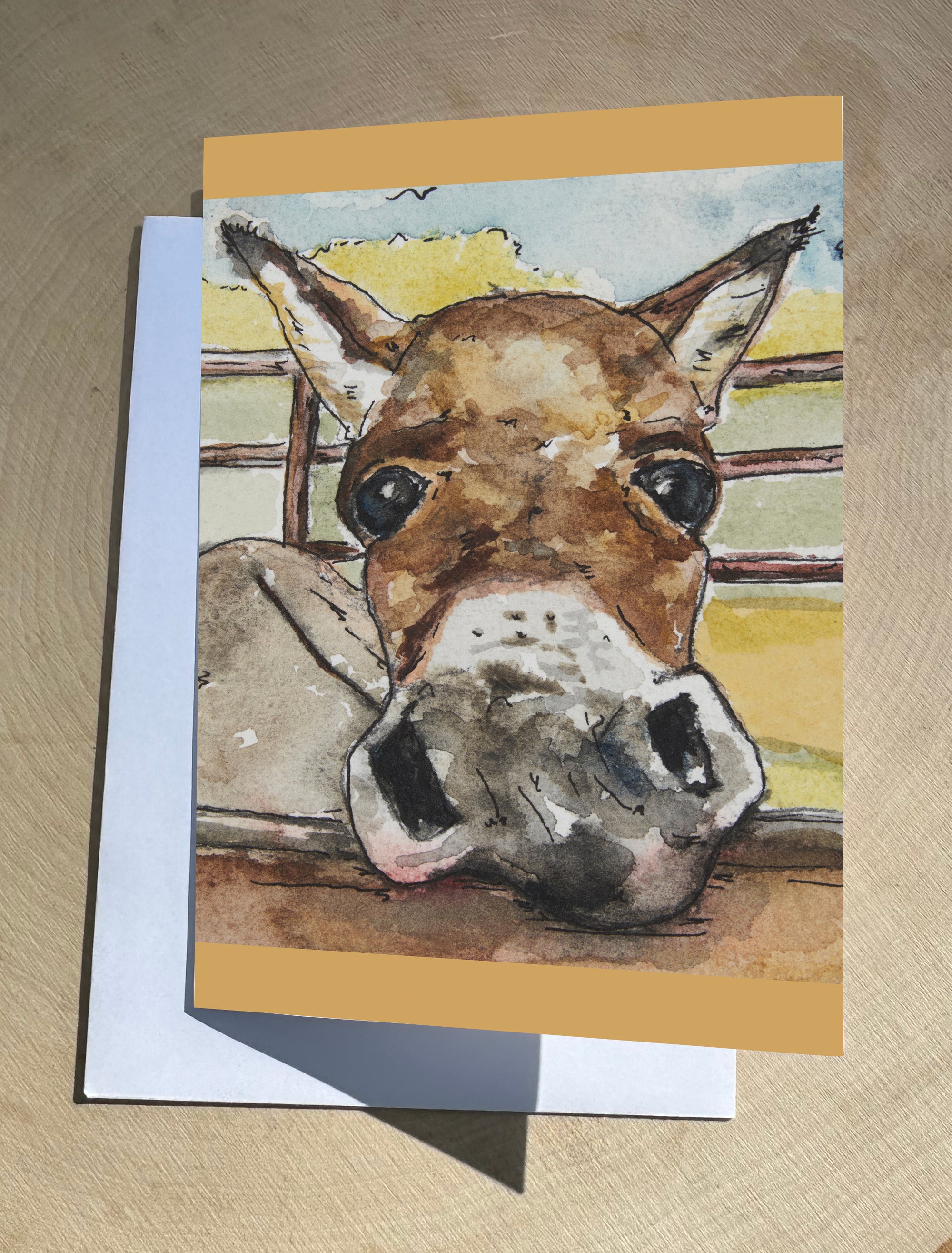 Pearl the Donkey Greeting Card