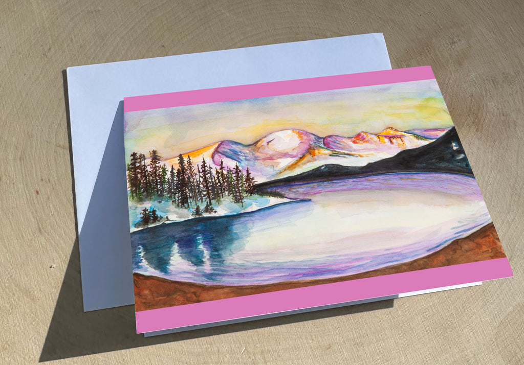 Sunset on Mt. Massive Greeting Card