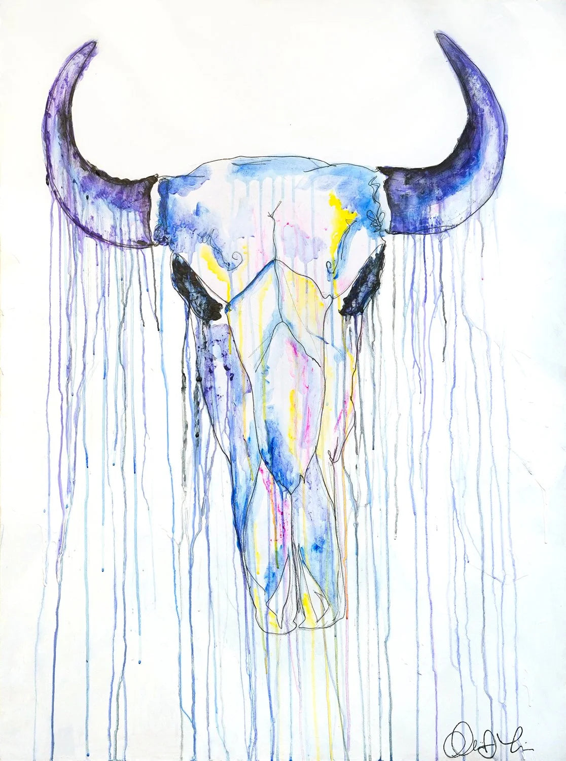 Bison Skull Art Print