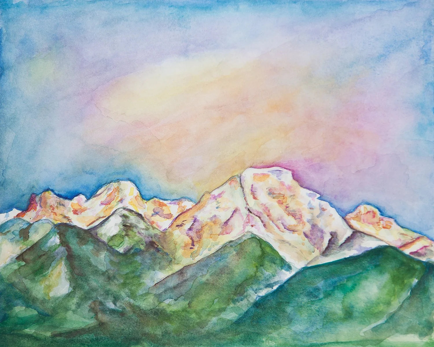 Alpenglow on Sangre de Cristo Range Art Print