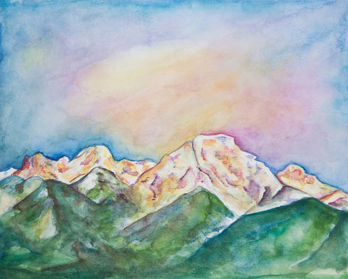 Alpenglow on Sangre de Cristo Range Art Print