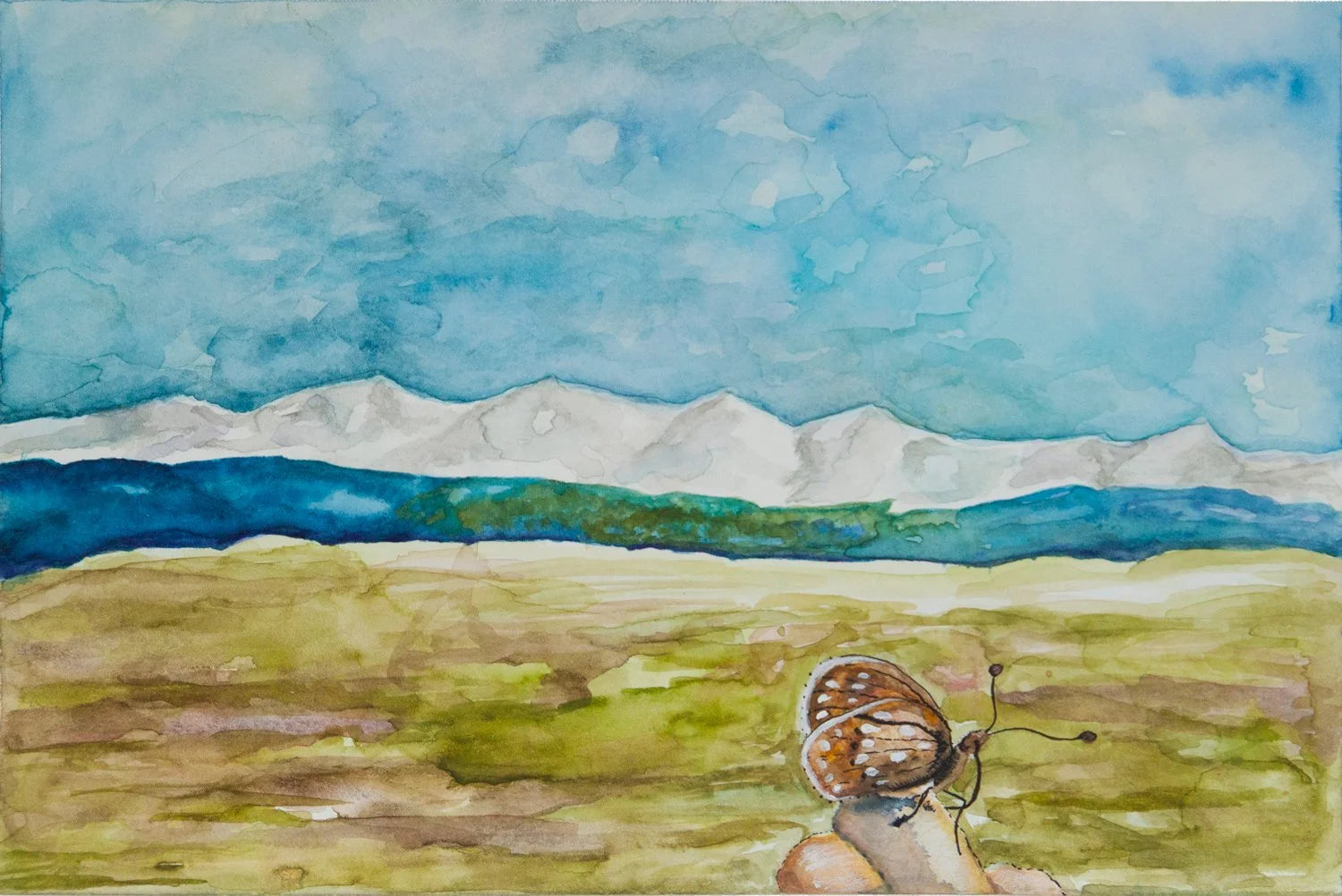 Moth and the Mosquito Mountains Original Painting
