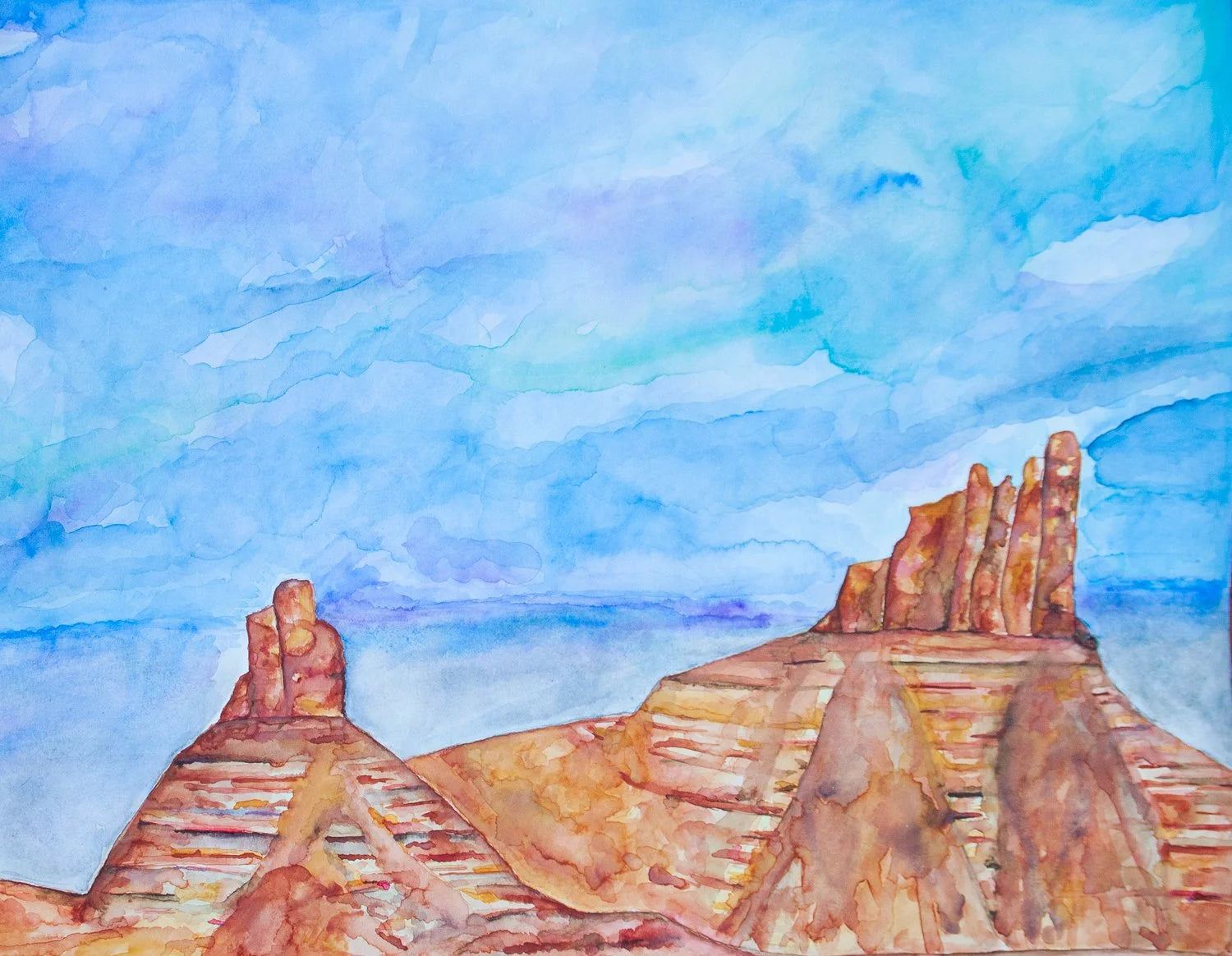 North and South Six Shooter Art Print